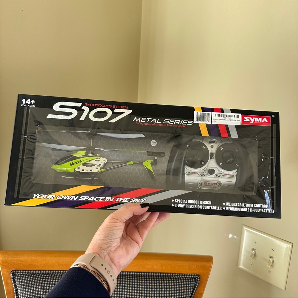 Syma Gyroscopes System S107 Metal Series Green Remote Controlled Helicopter